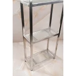 استند 4 طبقه صفحه استیل رنگ کروم مات - Image 3