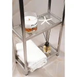 استند 4 طبقه صفحه استیل رنگ کروم مات - Image 7