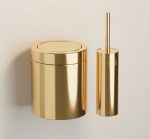 سطل و برس استیل دیواری 5 لیتر رنگ طلایی