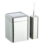 سطل و برس تک اسمارت 6 لیتر بادبزنی مربع رنگ استیل براق