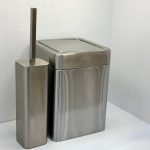 سطل و برس تک اسمارت 6 لیتر بادبزنی مربع رنگ استیل مات - Image 3