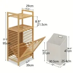 سبد رخت چرک و استند بامبو - Image 11