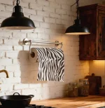 جای دستمال کاغذی حوله ای فوق لوکس لاکچری اورگانیک طرح زبرا zebra - Image 4