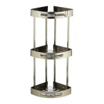 جا شامپویی کنج سه طبقه ی رنگ استیل براق کد 2013-CR Banyo - Image 5