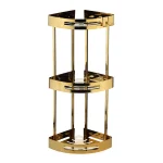 جا شامپویی کنج سه طبقه ی رنگ استیل براق کد 2013-CR Banyo - Image 4