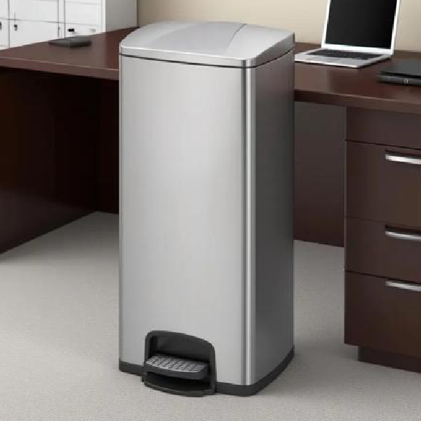 3366 سطل زباله 30 لیتری استیل فلت - Image 1