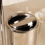 استند ایستاده با جای دستمال و حوله و سطل و فرچه رنگ کروم براق - Image 5