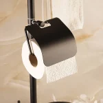 استند ایستاده با جای دستمال و حوله و سطل و فرچه رنگ مشکی - Image 5