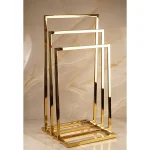 استند حوله ی سه شاخه رنگ طلایی براق - Image 2