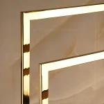 استند حوله ی سه شاخه رنگ طلایی براق - Image 3