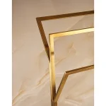 استند حوله ی سه شاخه ی پلکانی طلایی مات - Image 3