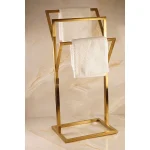 استند حوله ی سه شاخه ی پلکانی طلایی مات