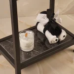 استند ایستاده سه طبقه بدنه مشکی با کفه سنگ مشکی - Image 5