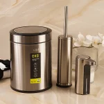 سطل و فرچه ی تک حجم 6 لیتر با جا مایع چشمی برند اکو رنگ استیل - Image 3