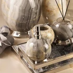 ست سرویس بهداشتی 6 پارچه سنگ طبیعی رنگ طوسی - Image 5