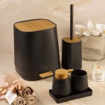 ست سرویس بهداشتی 5 پارچه ی میامی رنگ مشکی چوب