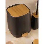 ست سرویس بهداشتی 5 پارچه ی میامی رنگ مشکی چوب - Image 4