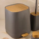 ست سرویس بهداشتی 5 پارچه ی میامی رنگ طوسی چوب - Image 4