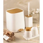 ست سرویس بهداشتی 5 پارچه ی میامی رنگ سفید چوب - Image 3