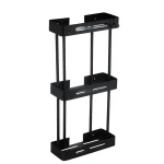 استند وسط حمام سه طبقه رنگ استیل مات کد 2023-BN Banyo - Image 3