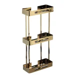 استند وسط حمام سه طبقه رنگ استیل مات کد 2023-BN Banyo - Image 5