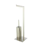 استند ایستاده ی جای دستمال توالت دار با فرچه پایه مربع رنگ مشکی کد 220-BL - Image 3
