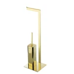 استند ایستاده ی جای دستمال توالت دار با فرچه پایه مربع رنگ مشکی کد 220-BL - Image 4