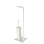استند ایستاده ی جای دستمال توالت دار با فرچه پایه مربع رنگ مشکی کد 220-BL - Image 5