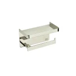 جای دستمال توالت استنددار دیواری رنگ استیل براق کد 2301-CR