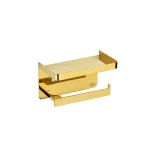 جای دستمال توالت استنددار دیواری رنگ استیل براق کد 2301-CR - Image 6