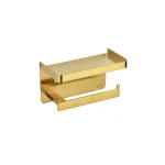 جای دستمال توالت استنددار دیواری رنگ استیل براق کد 2301-CR - Image 5