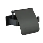جای دستمال توالت کاور دار چسبی رنگ استیل مات کد 7305-BN - Image 2