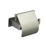 جای دستمال توالت کاور دار چسبی رنگ استیل مات کد 7305-BN