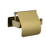 جای دستمال توالت کاور دار چسبی رنگ استیل مات کد 7305-BN - Image 5