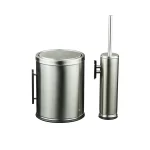 سطل و فرچه ی تک دیواری برند اسمارت رنگ طلایی مات کد 905W-Brush golden - 5L-Banyo - Image 3