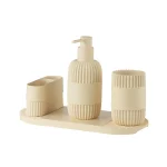 نیم ست 4 پارچه کورین رنگ کرم  برند اسمارت کد AD-254 A - Cream -