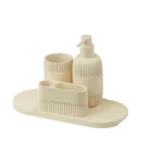 نیم ست 4 پارچه کورین رنگ کرم  برند اسمارت کد AD-254 A - Cream - - Image 2