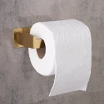 جای دستمال توالت چسبی پایه فلت رنگ طلایی مات - Image 3
