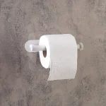 جای دستمال توالت چسبی پایه گرد رنگ سفید