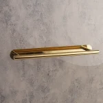 جای حوله ی چسبی پایه بیضی رنگ طلایی براق - Image 2