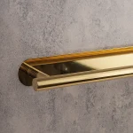 جای حوله ی چسبی پایه بیضی رنگ طلایی براق - Image 3