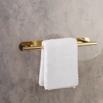 جای حوله ی چسبی پایه بیضی رنگ طلایی براق
