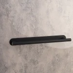 جای حوله ی چسبی پایه بیضی رنگ مشکی - Image 2