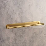 جای حوله ی چسبی پایه بیضی رنگ طلایی مات - Image 2