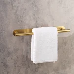 جای حوله ی چسبی پایه بیضی رنگ طلایی مات