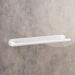 جای حوله ی چسبی پایه بیضی رنگ سفید - Image 2