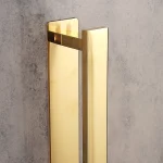 جای حوله ی چسبی پایه مستطیل رنگ طلایی براق - Image 3