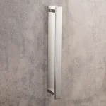 جای حوله ی چسبی پایه مستطیل رنگ استیل مات - Image 2