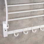 رخت آویز دیواری تاشو رنگ سفید - Image 5