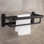 رخت آویز دیواری تاشو رنگ مشکی